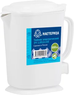 Электрочайник Мастерица ЭЧ-1.0/0.8-220Б (белый) — фото 1