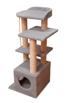 Комплекс для кошек Cat House Акация 1.00 (джут серый) — фото 2