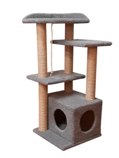 Комплекс для кошек Cat House Акация 1.00 (джут серый) — фото 6