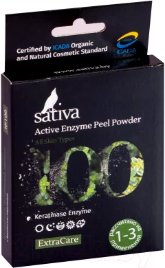 Пилинг для лица Sativa №100 активный энзимный — фото 1