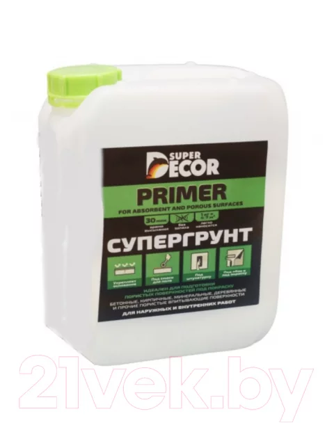 Грунтовка Super Decor Супергрунт 100 + Антисепт (5кг)