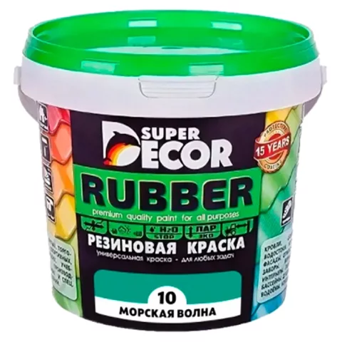Краска Super Decor Резиновая №10 Морская волна (6кг)