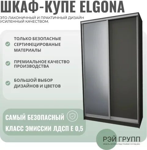 Шкаф-купе Рэйгрупп 120 BBX Elgon РГ-12.06 (белый премиум/белый премиум/хром)