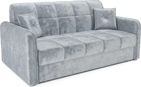 Диван Mebel-Ars Аккордеон Свег ППУ 120x200 (велюр серый Plush OWV-11)