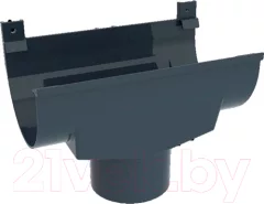 Воронка водосточная Ruplast 125/90мм RAL 7024 (серый графит) — фото 1