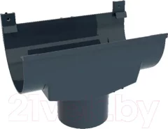 Воронка водосточная Ruplast 125/90мм RAL 7024 (серый графит) — фото 3