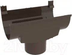 Воронка водосточная Ruplast 125/90мм RAL 8014 (коричневый) — фото 1