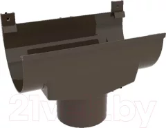 Воронка водосточная Ruplast 125/90мм RAL 8014 (коричневый) — фото 5
