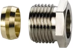 Обжим для декоративных трубок Simplex 1/2"x15мм / F 10352 (никелированный) — фото 1