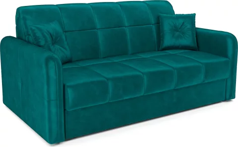 Диван Mebel-Ars Аккордеон Свег ППУ 140x200 (бархат сине-зеленый Star Velvet 43 Black Green)