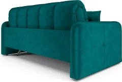 Диван Mebel-Ars Аккордеон Свег ППУ 140x200 (бархат сине-зеленый Star Velvet 43 Black Green) — фото 5