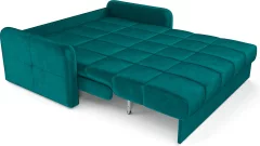 Диван Mebel-Ars Аккордеон Свег ППУ 140x200 (бархат сине-зеленый Star Velvet 43 Black Green) — фото 7