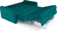 Диван Mebel-Ars Аккордеон Свег ППУ 140x200 (бархат сине-зеленый Star Velvet 43 Black Green) — фото 8