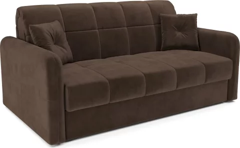 Диван Mebel-Ars Аккордеон Свег ППУ 140x200 (велюр молочный шоколад НВ-178/13)