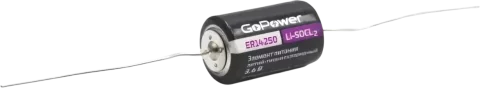 Батарейка GoPower 14250 1/2AA PC1 Li-SOCl2 3.6V / 00-00015330