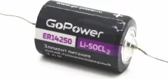 Батарейка GoPower 14250 1/2AA PC1 Li-SOCl2 3.6V / 00-00015330 — фото 2