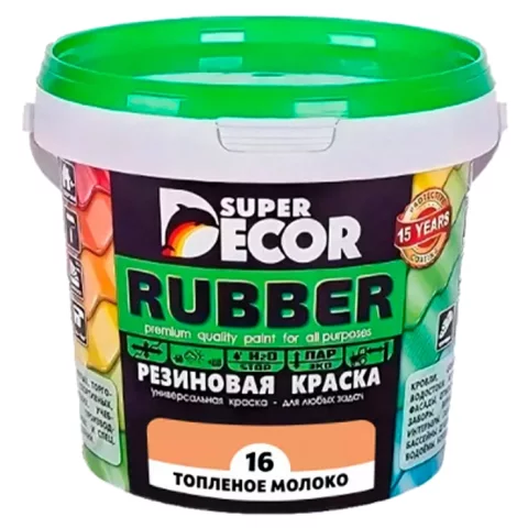Краска Super Decor Резиновая №16 Топленое молоко (6кг)