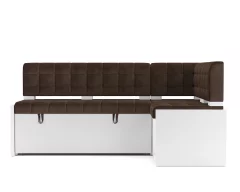 Уголок кухонный мягкий Mebel-Ars Ганновер 176x82x104 (велюр молочный шоколад НВ-178/13) — фото 2