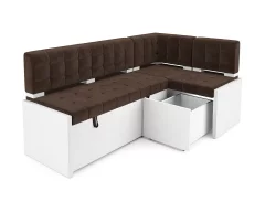 Уголок кухонный мягкий Mebel-Ars Ганновер 176x82x104 (велюр молочный шоколад НВ-178/13) — фото 4