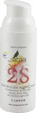 Флюид для лица Sativa №28 ночной для профилактики и коррекции морщин (50мл) — фото 7