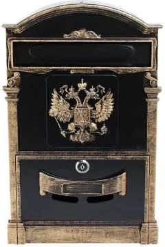 Почтовый ящик Аллюр Герб №4011В (старая бронза) — фото 1