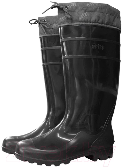 Сапоги резиновые Step С-40 Н с надставкой (р.43, черный)