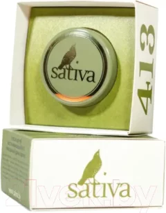 Бальзам для губ Sativa Восстанавливающий №413 (8г) — фото 5