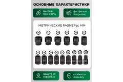 Набор головок слесарных Forsland 4177-5MPB (65466) — фото 3