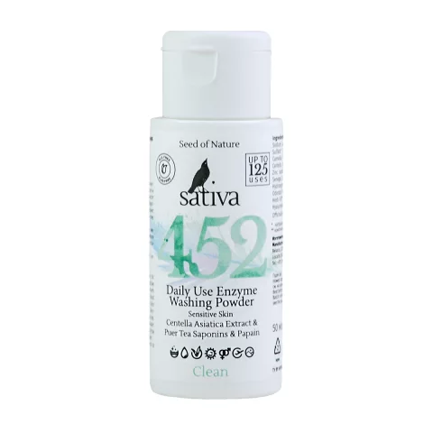 Пудра для умывания Sativa №452 Энзимная ежедневная (25г)