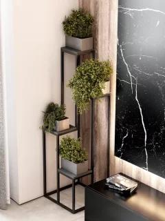 Стойка для цветов Мебельград Нора 48x48x154 (металл бруклин/графит) — фото 6