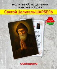 Икона Wolves Об Исцелении Святой Целитель Шарбель с молитвой 5411 — фото 8