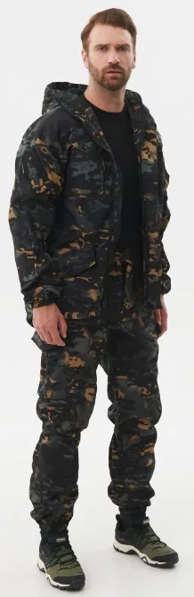 Костюм для охоты и рыбалки Huntsman Горка 5 -5°С сombo Мультикам City/Черный Cat's Eye/Смесовая Ри (р.44-46/182-188) — фото 6