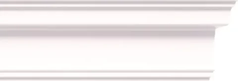 Плинтус потолочный SOLID С57/80 экструдированный пенополистирол (75x28x2000мм, белый)