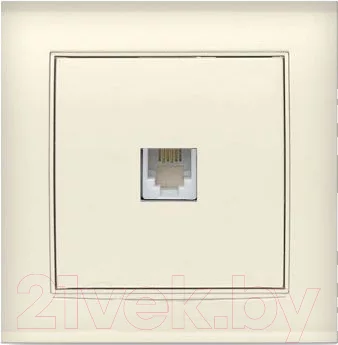 Розетка Universal Бриллиант 7948783 (слоновая кость)
