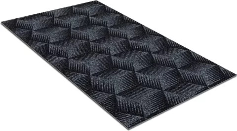 Коврик грязезащитный Shahintex Фокус 80х200 / 870288 (серый 01 S)