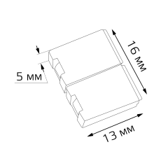 Набор коннекторов для светодиодной ленты Gauss 8мм 2835 IP20 / 204204000 (5шт) — фото 4