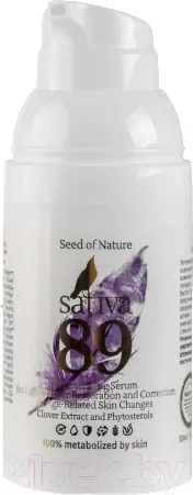 Сыворотка для лица Sativa №89 регенерирующая (30мл) — фото 3