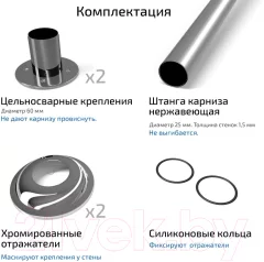 Карниз для душевого поддона Triton Прямоугольный 90x90 — фото 5