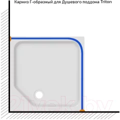 Карниз для душевого поддона Triton Прямоугольный 90x90 — фото 6