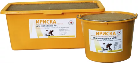Кормовая добавка для сельскохозяйственных животных Алникор Лизунец минерально-витаминный для молодняка рог. скота Ириска (25кг)