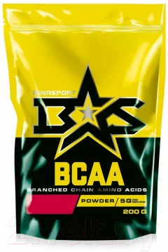 Аминокислоты BCAA Binasport Порошок (200г, натуральный вкус) — фото 1