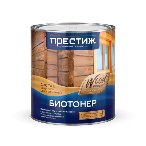 Защитно-декоративный состав ПРЕСТИЖ Biotoner (2.5л, тик)