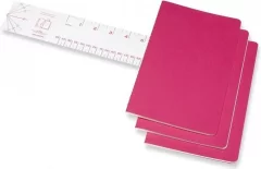 Набор блокнотов Moleskine Cahier Journal CH016D17 Large (3шт, розовый неон) — фото 3