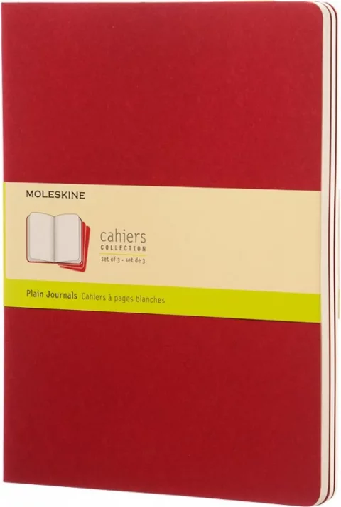 Набор блокнотов Moleskine Cahier Journal CH123 XLarge (3шт, клюквенный)