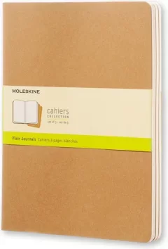 Набор блокнотов Moleskine Cahier Journal QP423 XLarge (3шт, бежевый) — фото 3