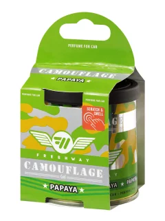 Ароматизатор автомобильный Fresh Way Camouflage Gel Papaya CG 02 (80мл) — фото 1