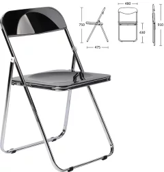 Стул Brabix CF-015 / 533248 (глянцевый черный/хром) — фото 2