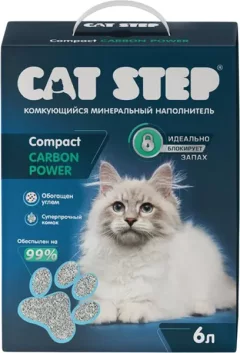 Наполнитель для туалета Cat Step Compact Carbon Power / 20313053 (6л/5кг) — фото 3