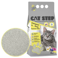 Наполнитель для туалета Cat Step Compact Grey Summer Field / 20313048 (8кг) — фото 3