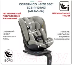 Автокресло Inglesina Copernico i-Size / AV91R0STGRU (Stone Grey) — фото 9